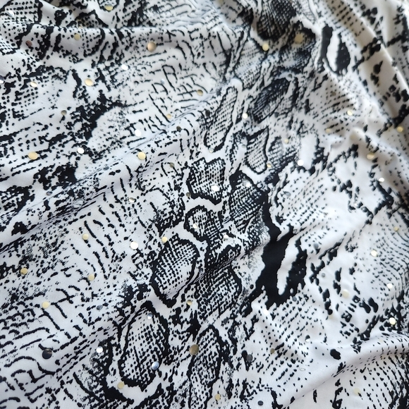 Vintage Y2K 90s mcbling snake print glitter sexy party clubbing dress Sz M - Picture 3 of 7